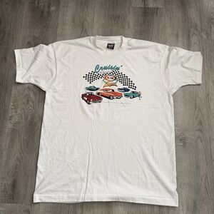 Vintage A&W Cruisin Classics Shirt Mens XL White Classic Car 90s Cruise Tee